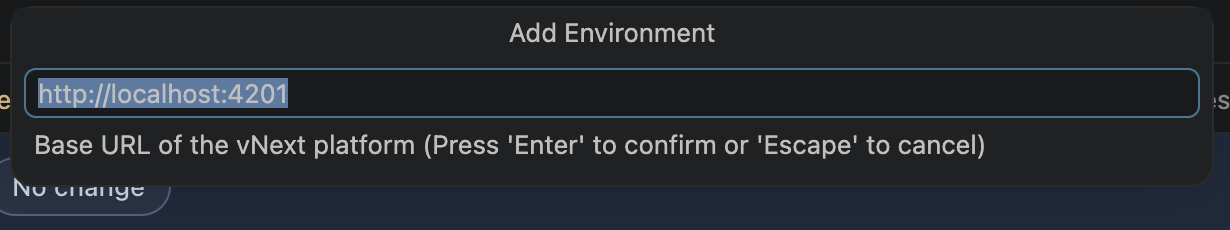 Remote environment ekleme