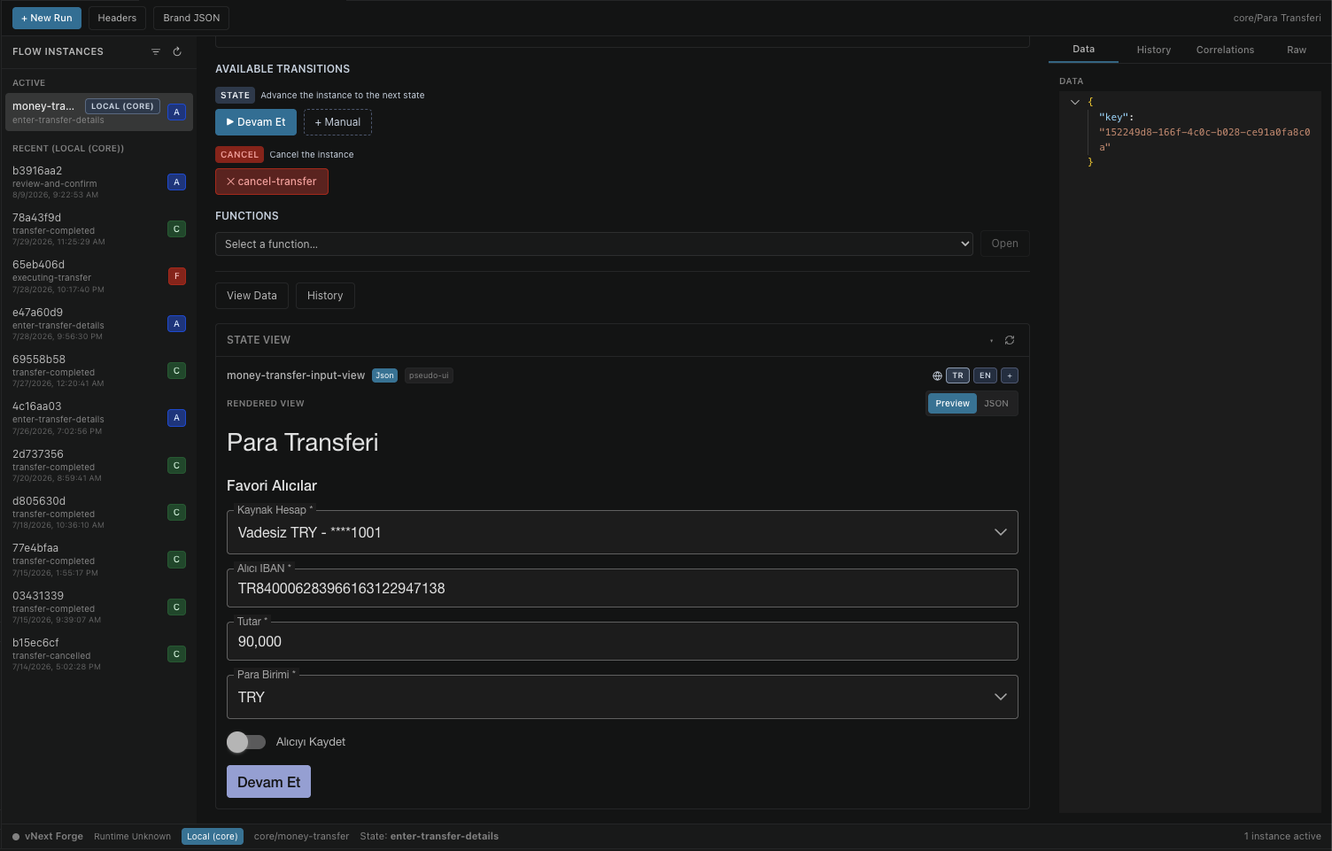 State View — pseudo-ui render (input formu)