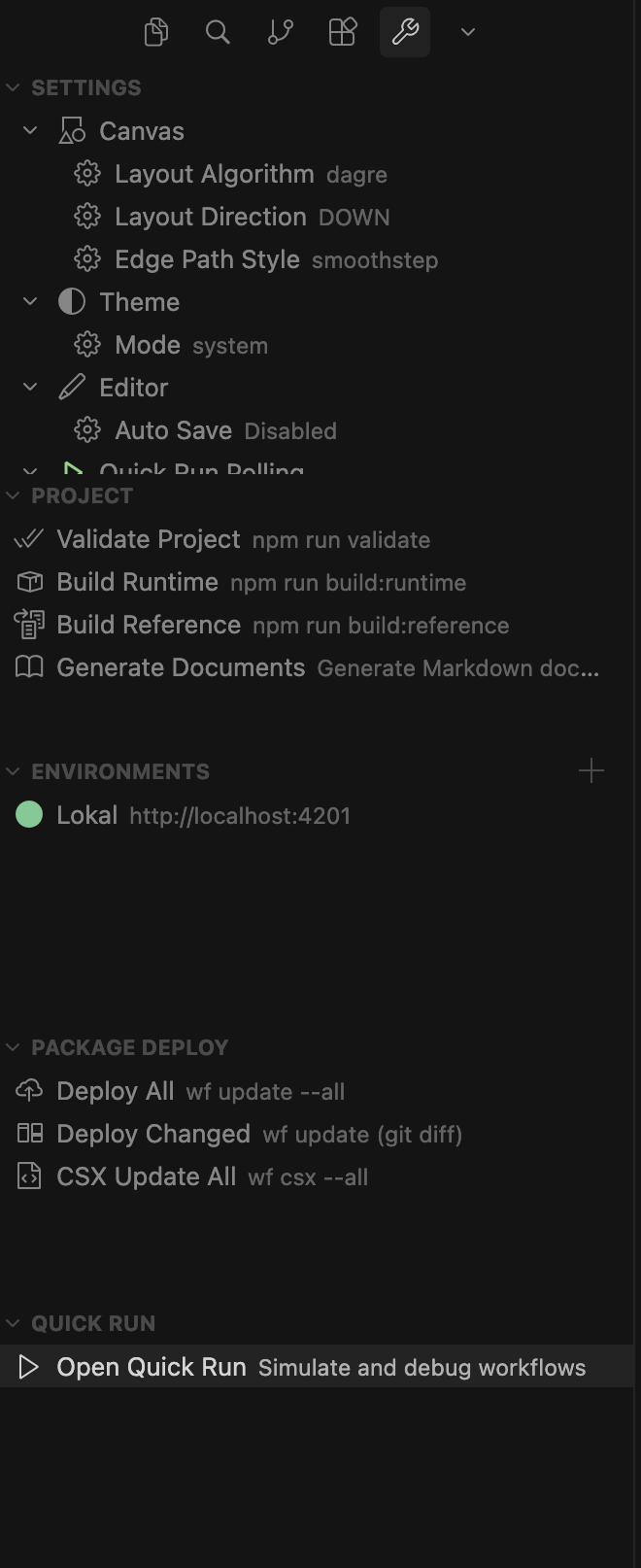vNext Tools Panel